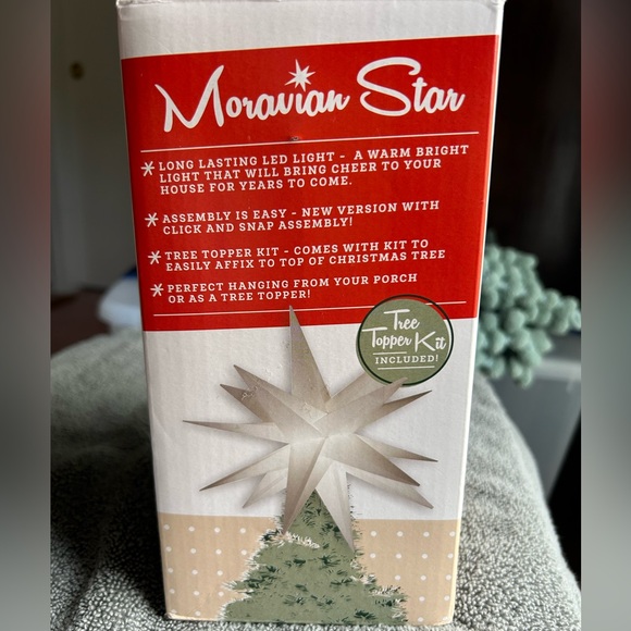 Elf Logic - 14" LED Moravian Star Tree Topper Brand New - Picture 3 of 11